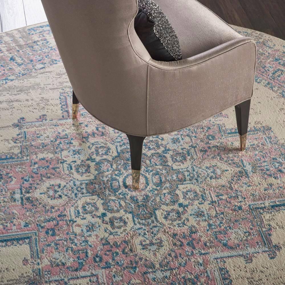 Nourison Grafix GRF14 Ivory/Pink Area Rug 8' x ROUND
