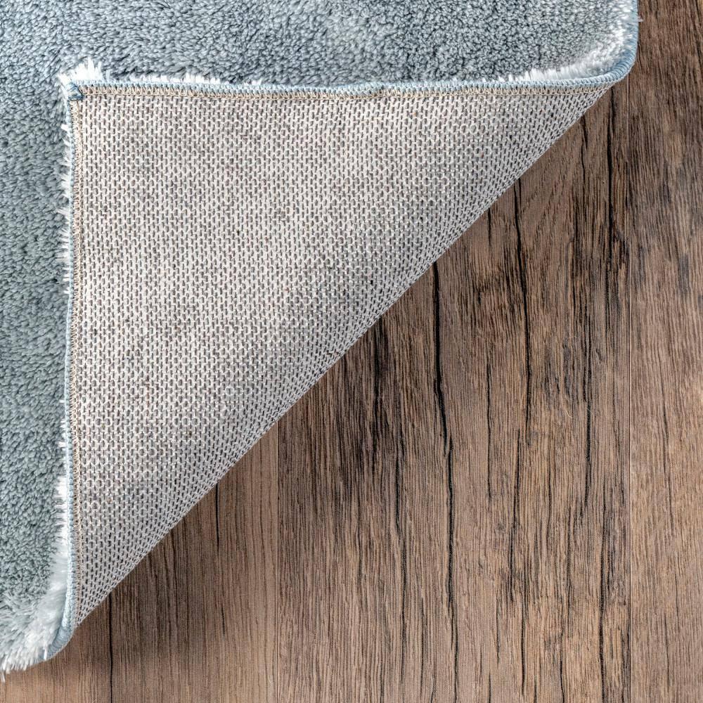 nuLOOM 3' x 5' Cozy Plush SuperiorWash Area Rug, Machine Washable, Non-Slip, Soft Fluffy Shag Carpet for Living Room Bedroom Nursery, Loni Light Blue