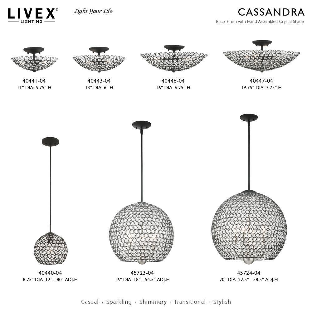 Livex Lighting Cassandra 3 - Light Flush Mount in  Brushed Nickel