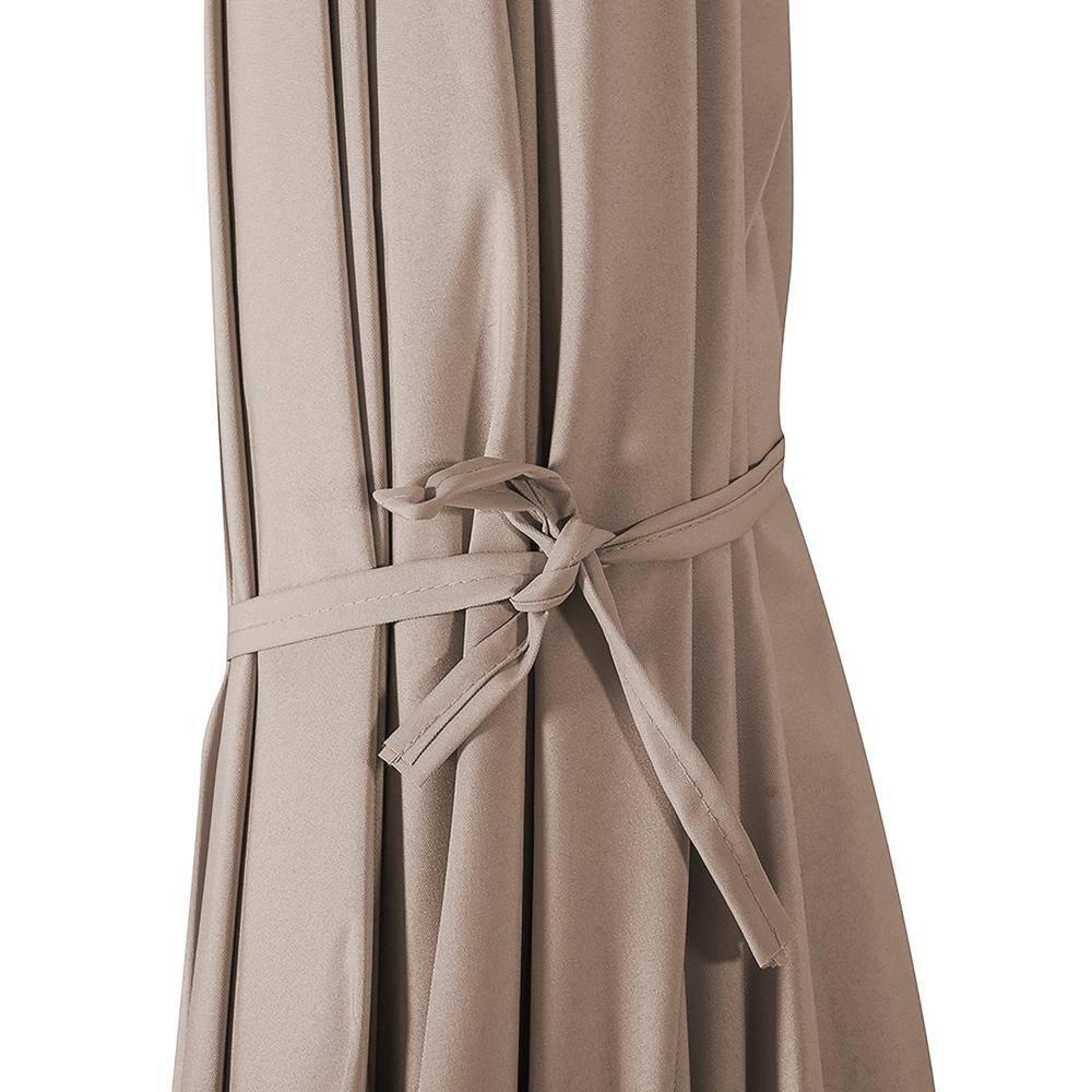 Westin Outdoor 91" Beige Solid Round Market Patio Umbrellas, UV Resistant