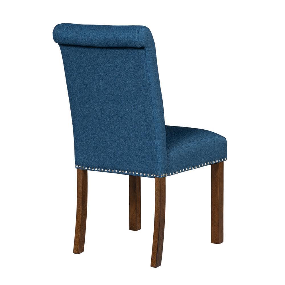 510 Design Aubrey Upholstered Dining Chairs with Silver Nailhead Trim - Set of 2 - Natural (Set of 2)