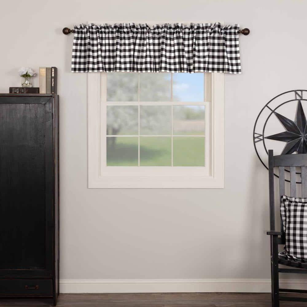 VHC Brands Annie Buffalo Check Plaid Cotton Tailored Window Valance