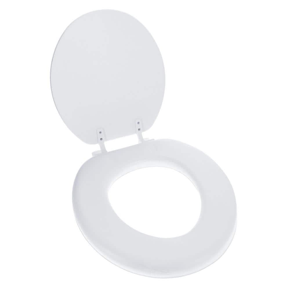 Ginsey Round Soft Cushion Toilet Seat, White