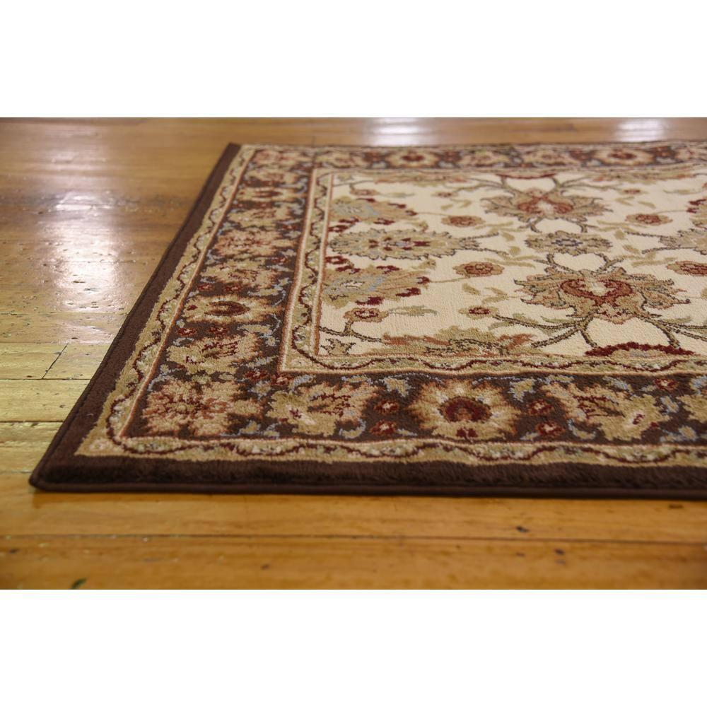 Unique Loom 4' 1 x 4' 1 Square Cream Voyage Springfield Area Rug