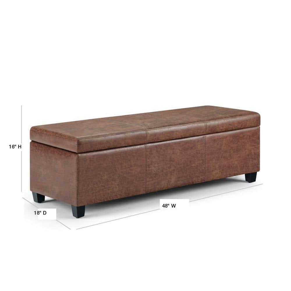 Avalon Faux Leather Ottoman