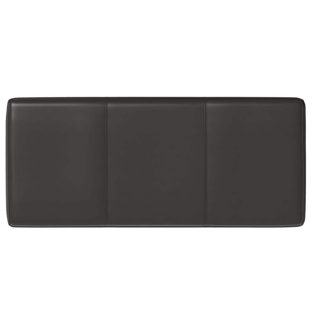 Simpli Home Avalon 44"W Upholstered Storage Ottoman with Lift-Top and Large Interior Storage