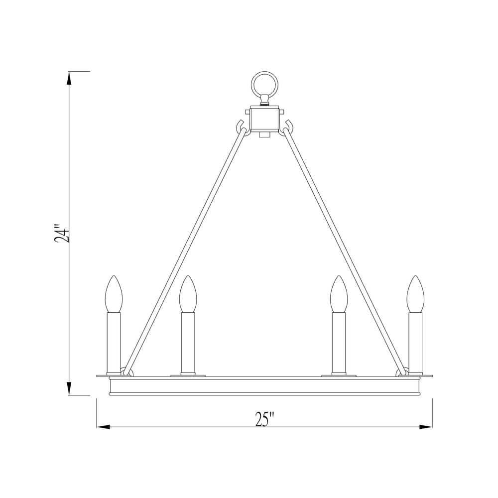 Z-Lite Barclay 6 - Light Dimmable Wagon Wheel Chandelier