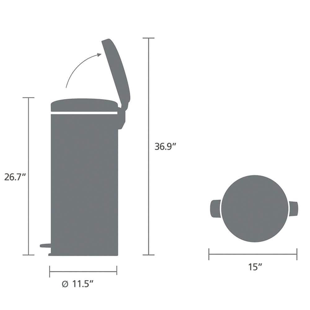 Brabantia NewIcon Step On Trash Can, 8 Gallon (30 Liter)
