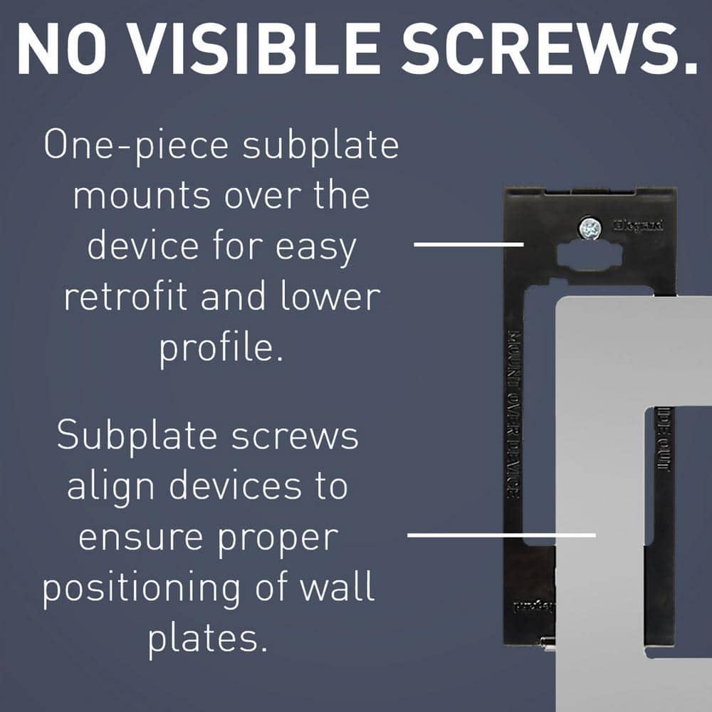 Legrand Radiant 3-Gang Decorator Rocker Screwless Wall Plate
