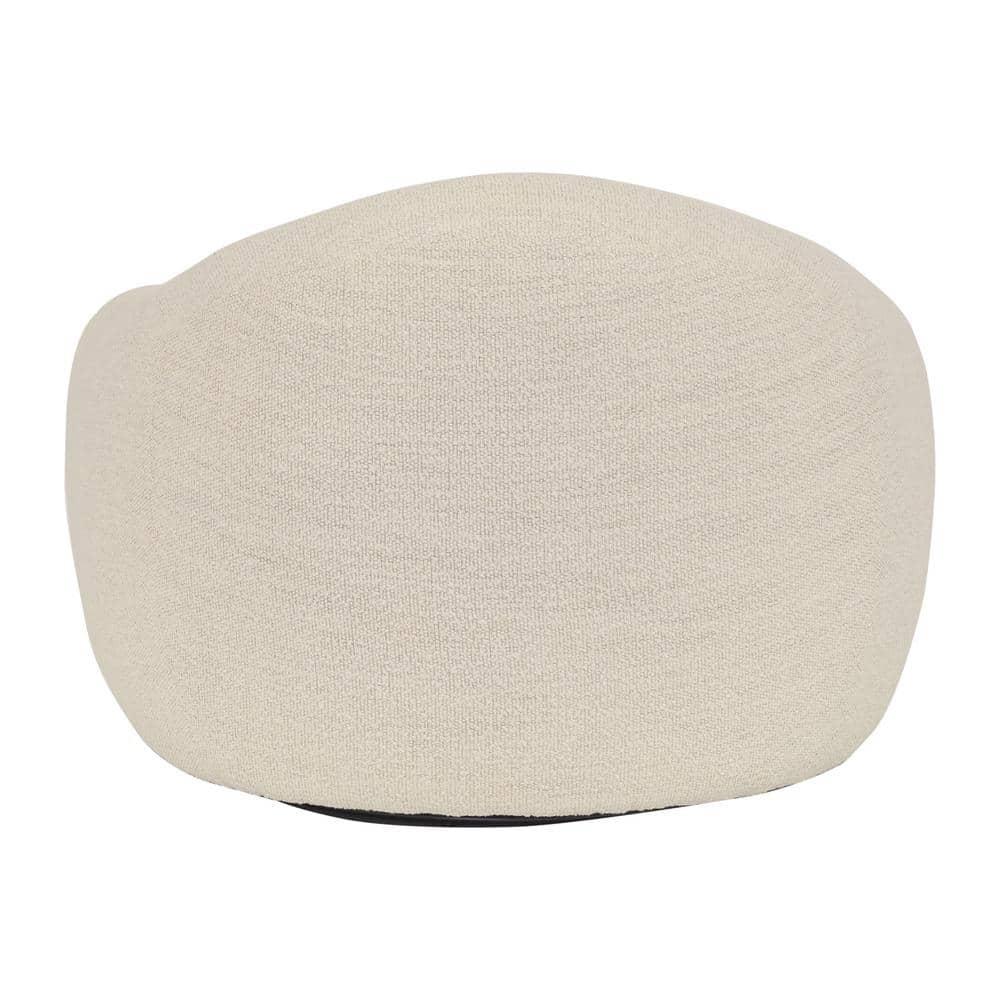 Armen Living Molly Upholstered Polyurethane Swivel Accent Chair in Pearl