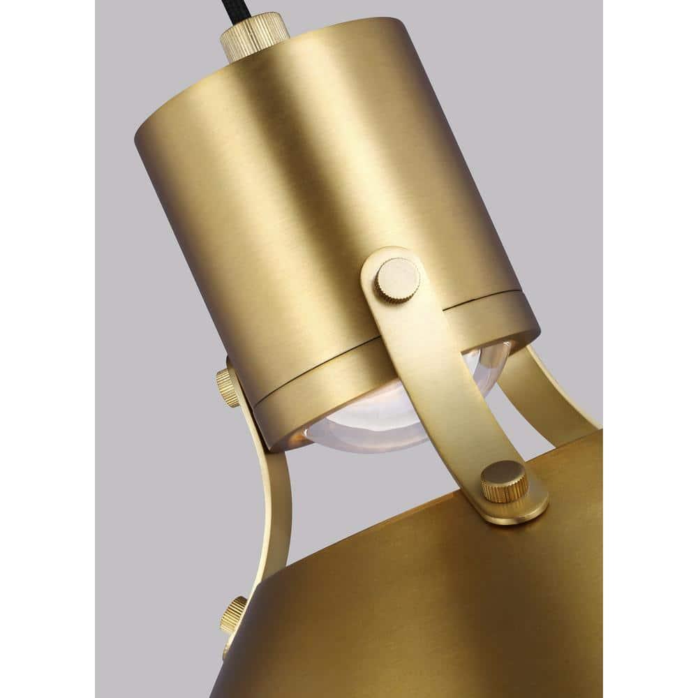 Brynne 19.75" Burnished Brass Minimalist LED Pendant Light