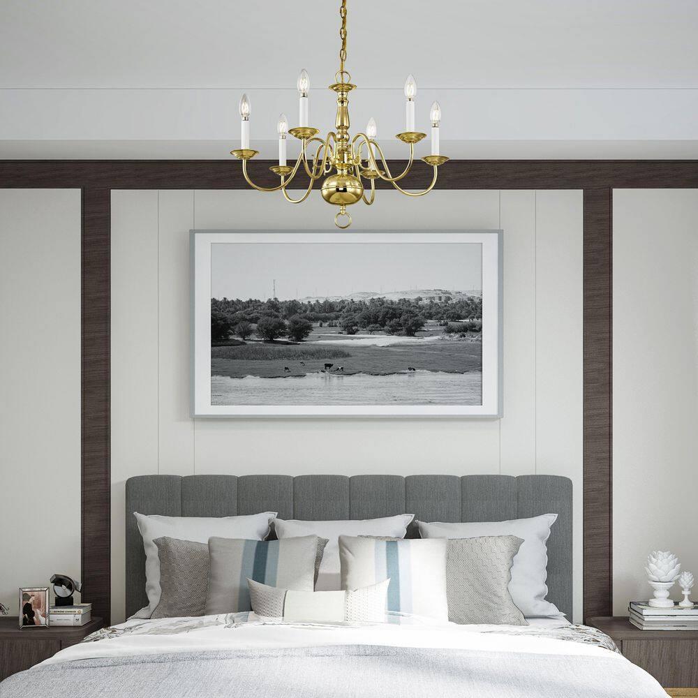 Livex Williamsburgh Chandelier in Polished Brass