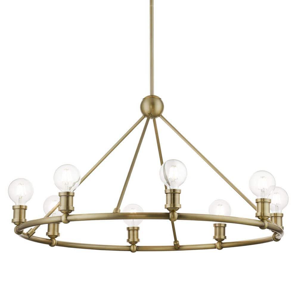 Livex Lighting Lansdale 8 - Light Chandelier in  Antique Brass