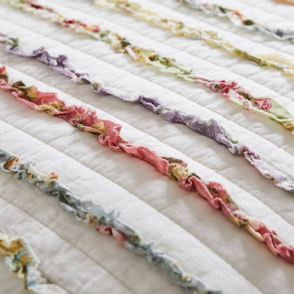 Greenland Home Fashions Bella Ruffle Cotton Modern Farmhouse Quilt Set & Reviews | Wayfair