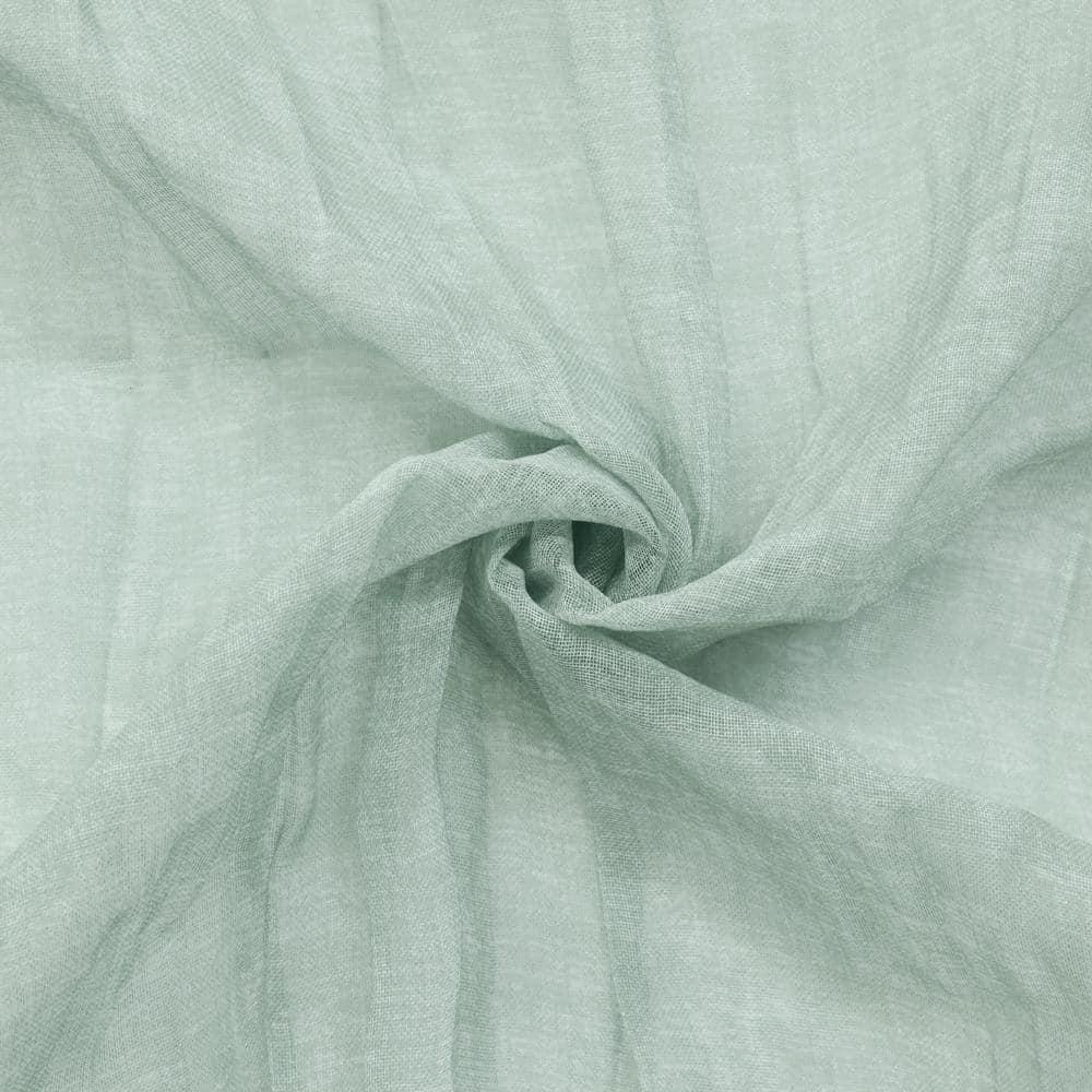 Habitat Paloma Sheer Dual Header Stylish and Functional Curtain Panel 52" x 95" Pale Thyme