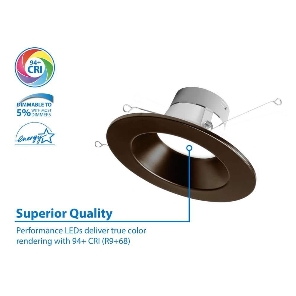 6'' Dimmable Air-Tight IC Rated LED Retrofit Recessed Lighting Kit