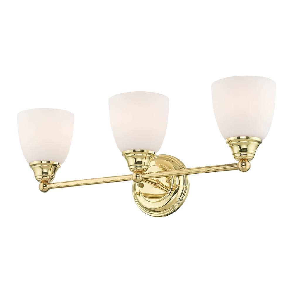 Livex Lighting Somerville 3 - Light Vanity in  Polished Brass