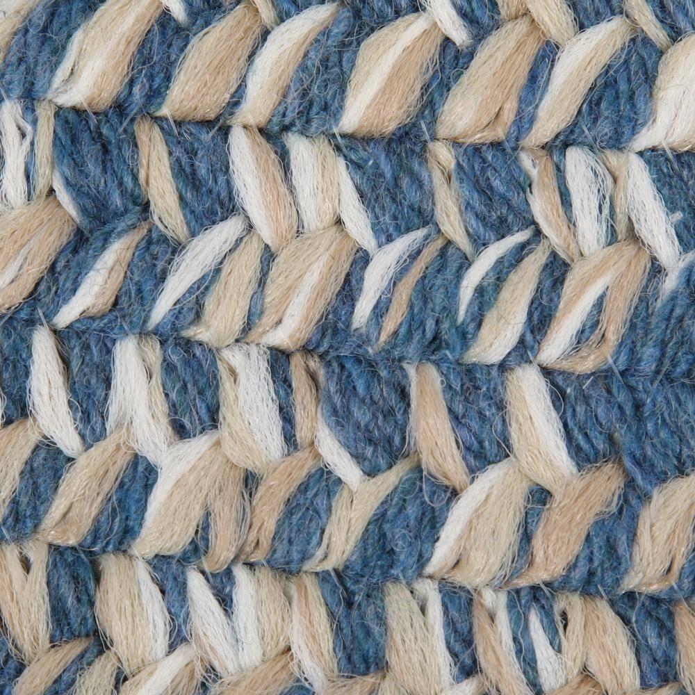 Tremont Denim Tweed 7'x9' Oval Braided Wool-Blend Rug