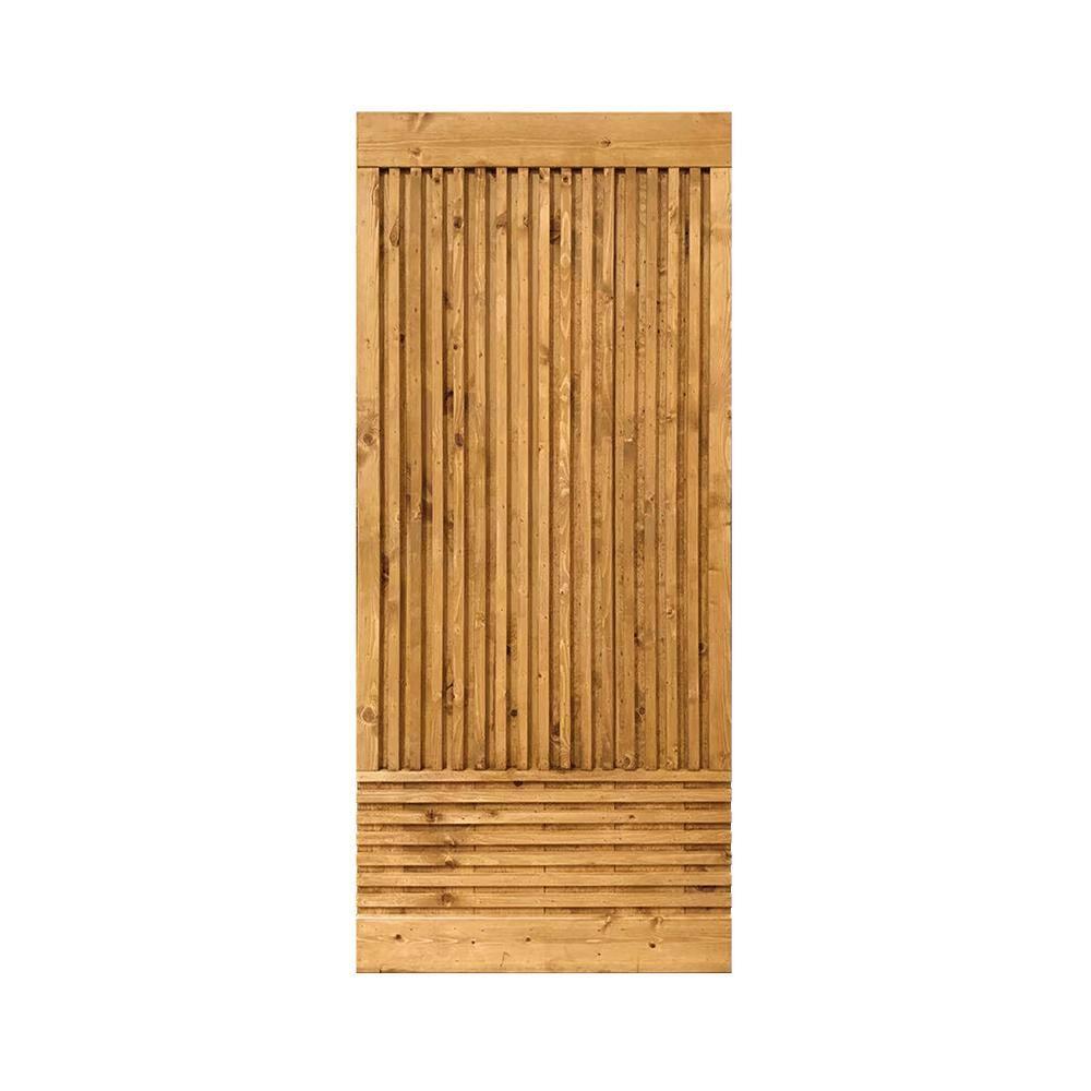 Calhome 84'' Solid Wood Paneled Painted without Installation Hardware Kit Barn Door