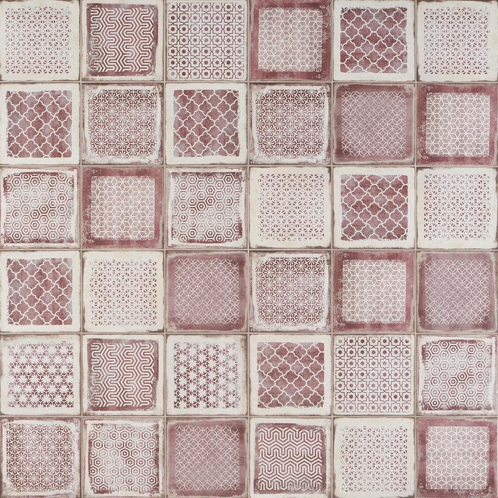 Bond Tile 8" x 8" Encaustic Patterned Look Wall & Floor Tile