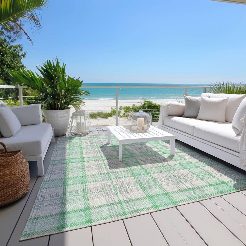 Addison Rugs Chantille ACN1052 Blue 8' x 10' Indoor Outdoor Area Rug, Easy Clean, Machine Washable, Non Shedding, Bedroom, Entry, Living Room, Dining Room, Kitchen, Patio Rug