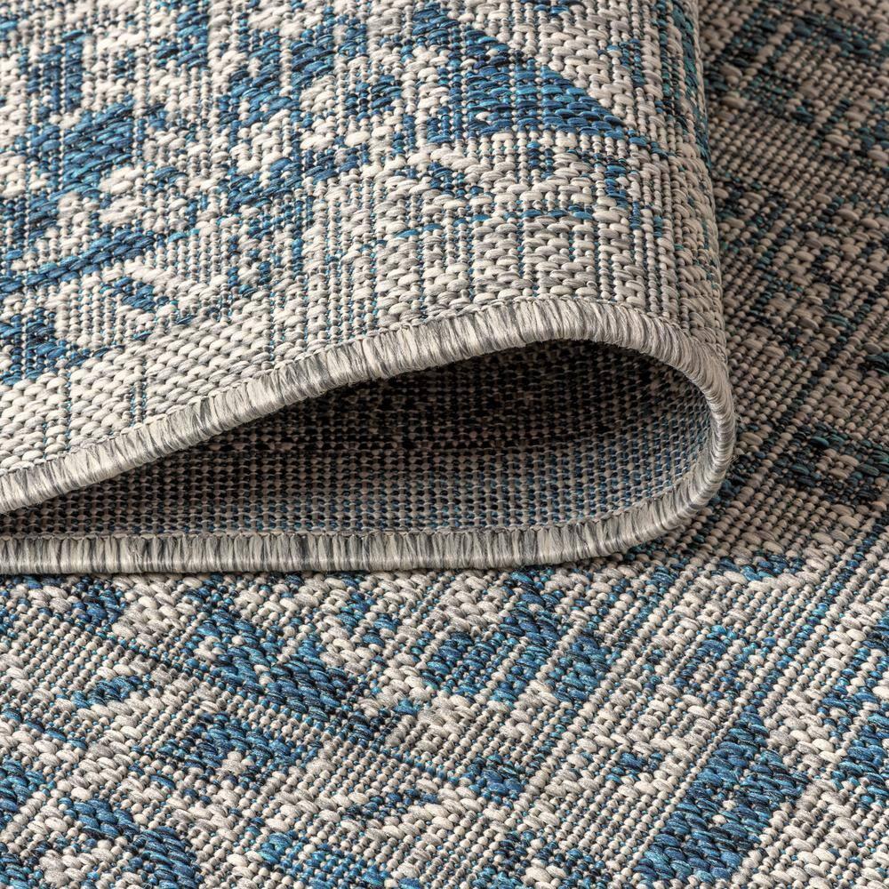 3'x5' Rozetta Boho Medallion Textured Weave Indoor/Outdoor Area Rug, Gray/Navy - JONATHAN Y
