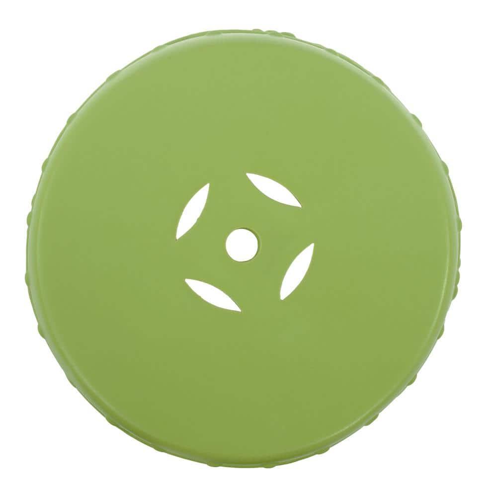 JONATHAN Y Lucky Coins 16" Chinese Ceramic Drum Garden Stool, Matte Green