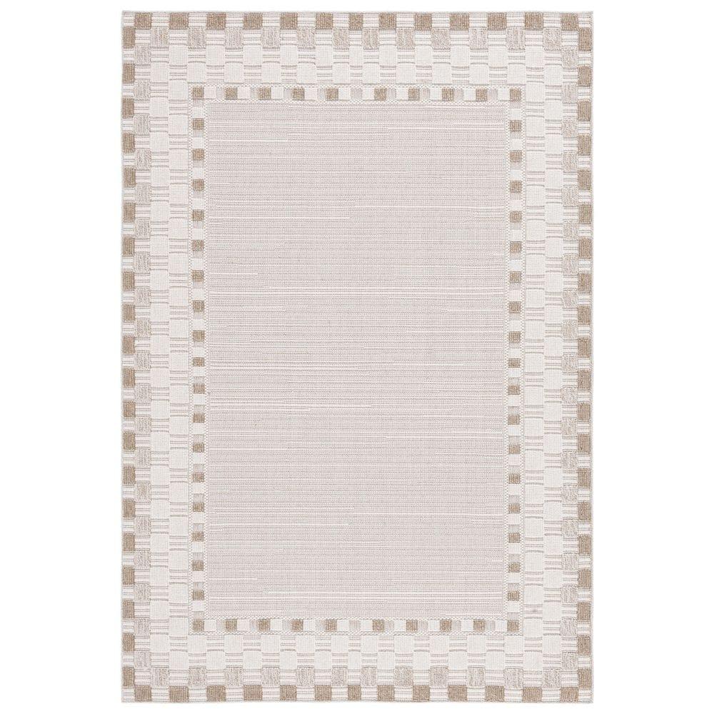 Safavieh Global 9 x 12 (ft) Synthetic Beige/Light Beige Rectangular Indoor/Outdoor Solid Area rug