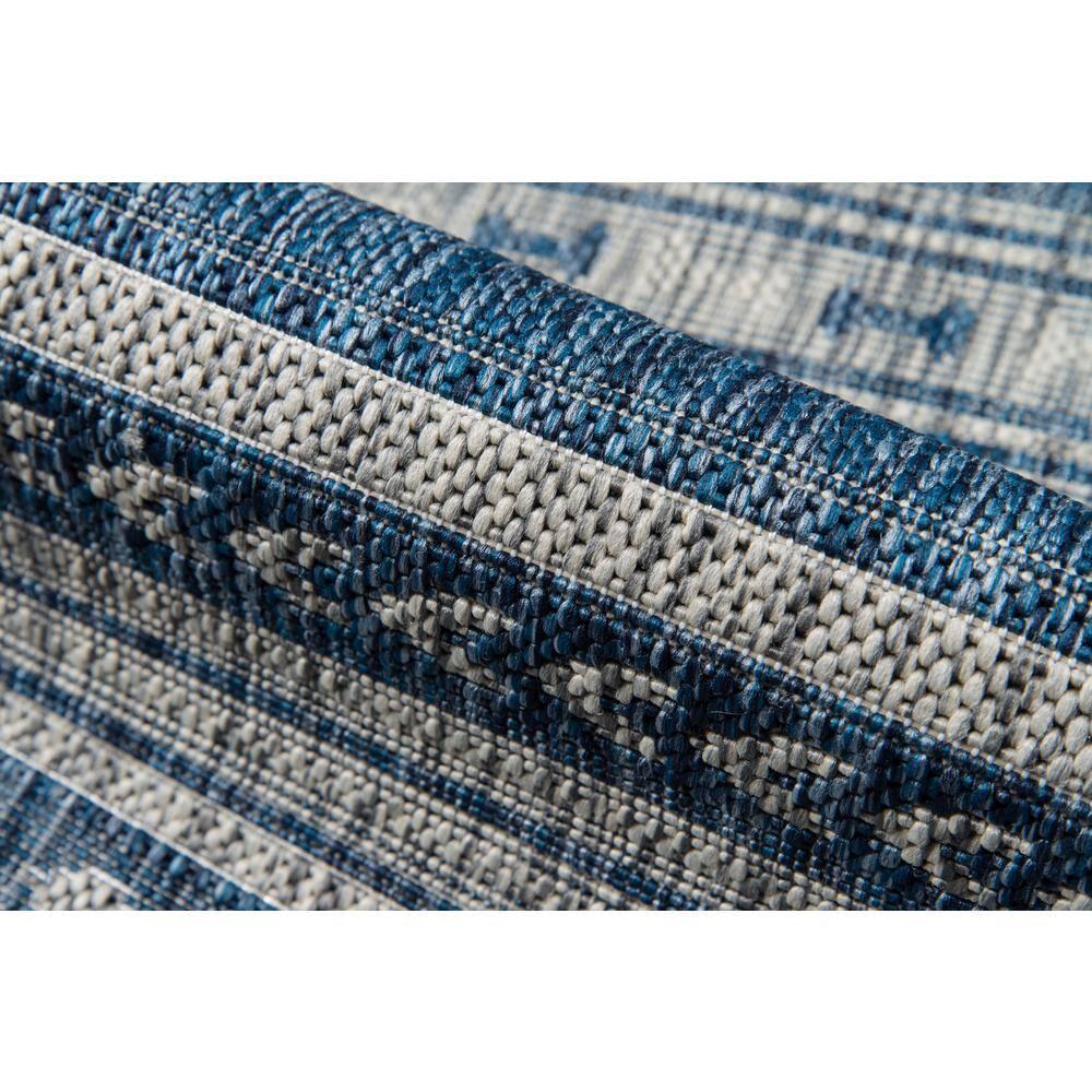 6'7"x9'6" Fair Isle Design Loomed Area Rug Blue - Novogratz By Momeni: Indoor Outdoor, Low Pile, Machine Made
