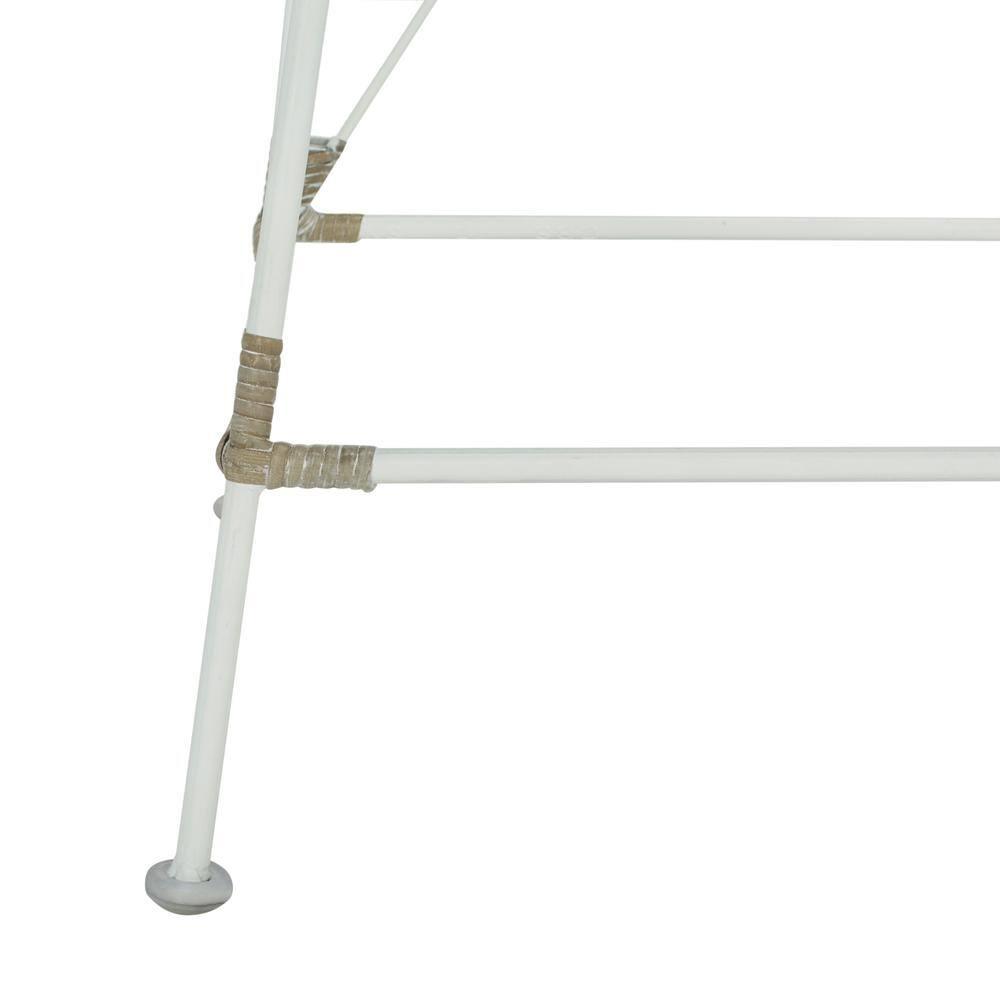 Minerva Wicker Counter Stool (Set of 2) - WIK6509 - White/White - Safavieh