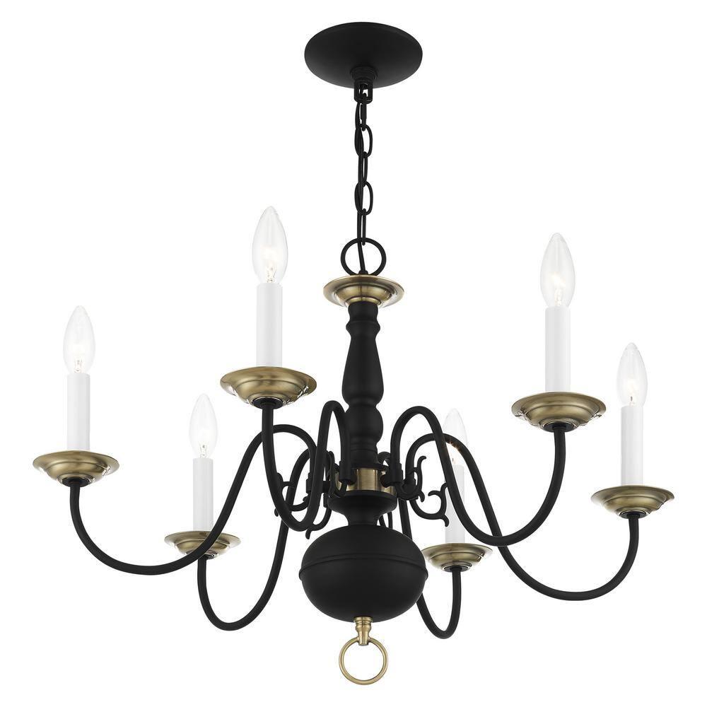 Livex Lighting - Williamsburgh - 6 Light Chandelier in Traditional Style - 24