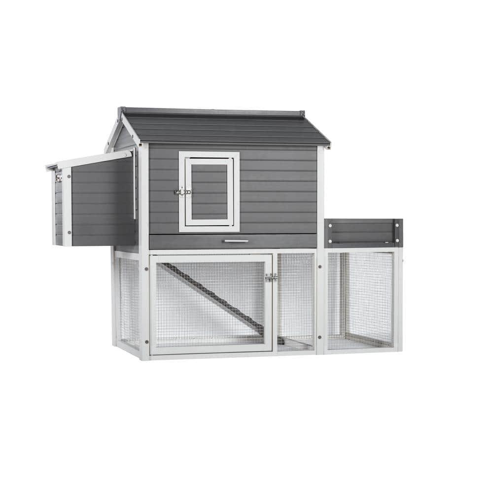 New Age Pet® ECOFLEX® Urban Farm Chicken Coop - 2-Level Living Space with Nesting Box, Roosting Bars, and NeveRust Stainless Steel Pen, Easy Assembly, Ideal for 2 Average Size Chickens or 4 Bantams