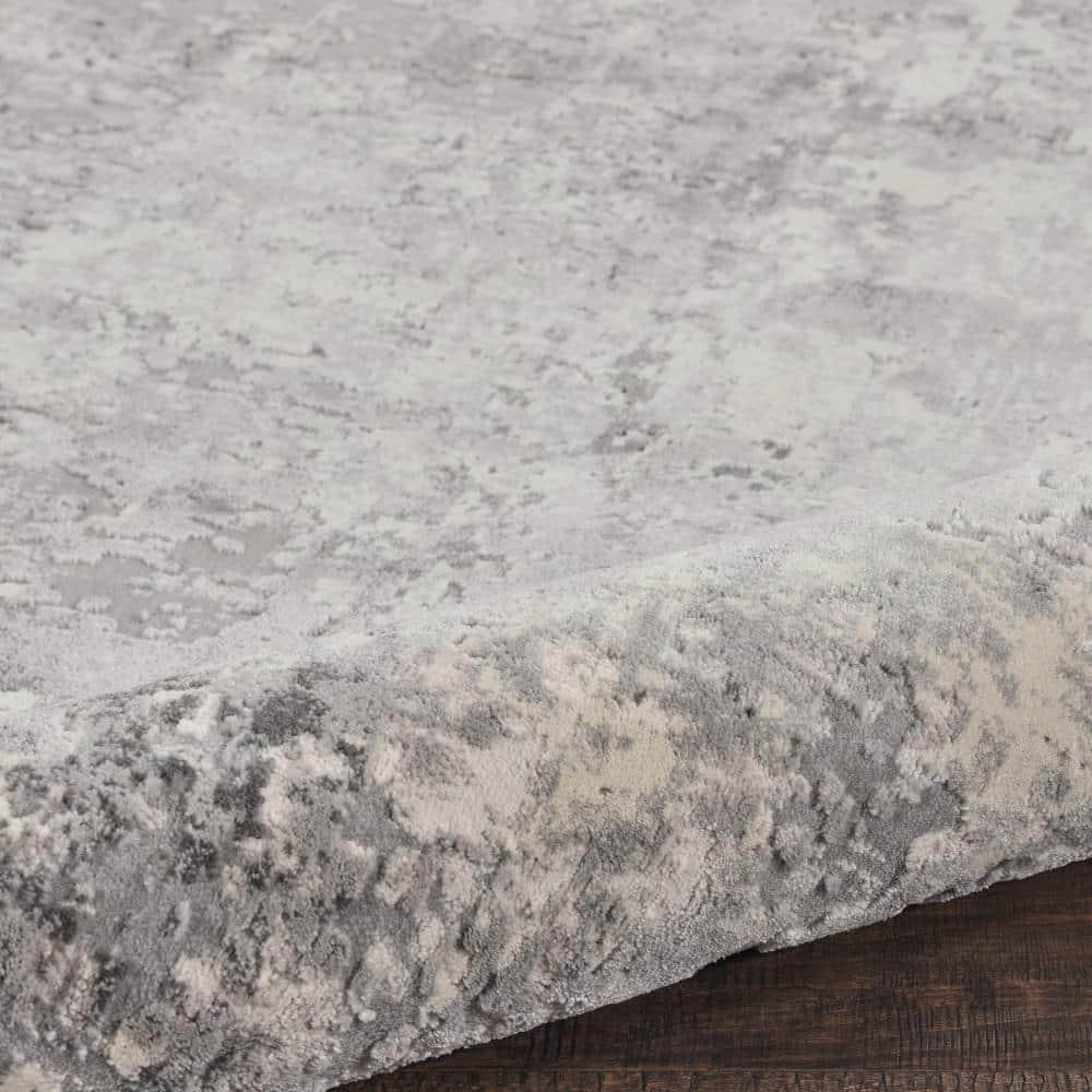 Nourison Rustic Textures Modern Indoor Area Rug Grey/Beige 5'3" x round
