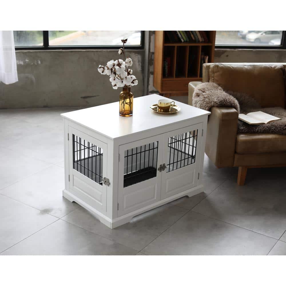 Merry Products Fairview Triple Door Crate Dog Bed - L - White