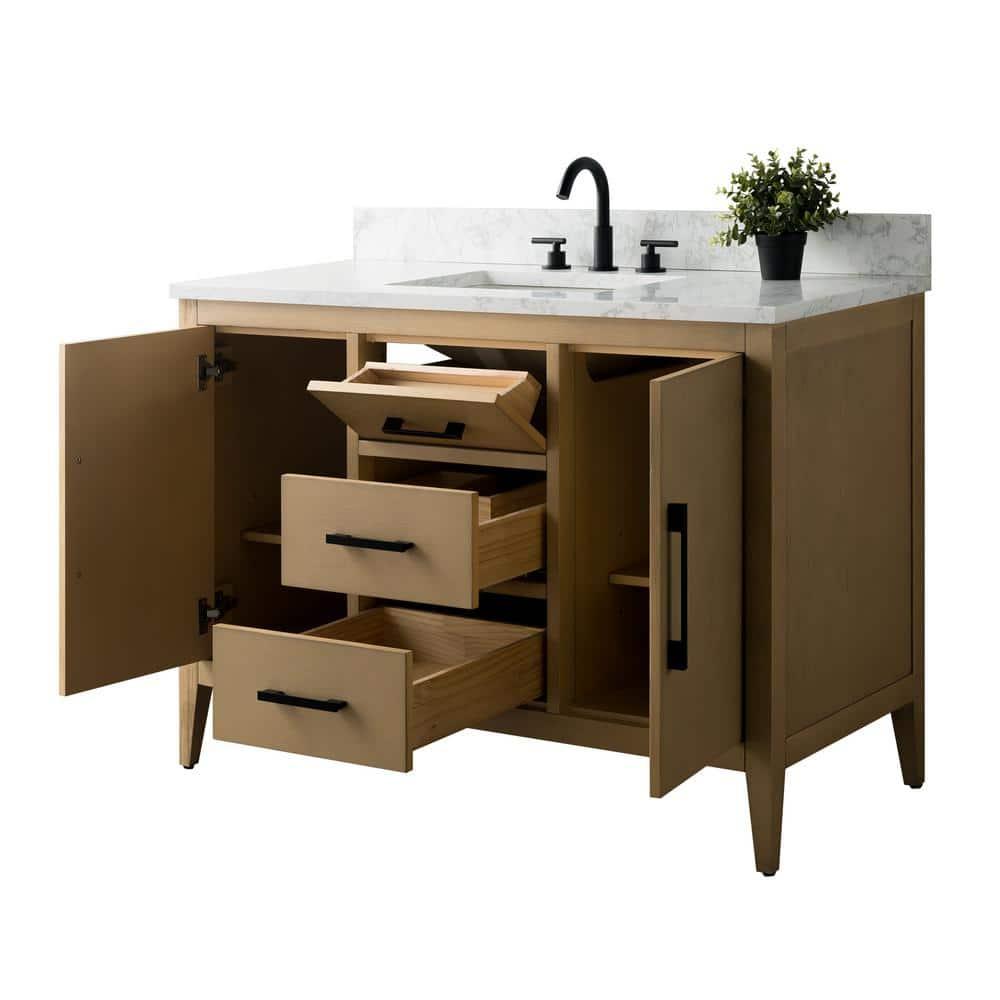 48'' Single Bathroom Vanity with Engineered Marble Top