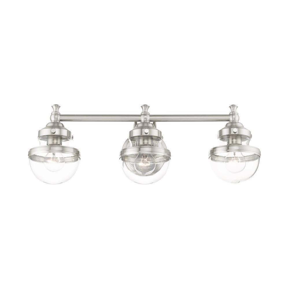 Livex Lighting Oldwick 3 - Light Vanity in  Brushed Nickel