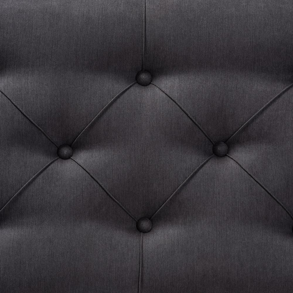 Linda Linen Upholstered Storage Bench with Shelf - Baxton Studio: Bedroom Accent Furniture