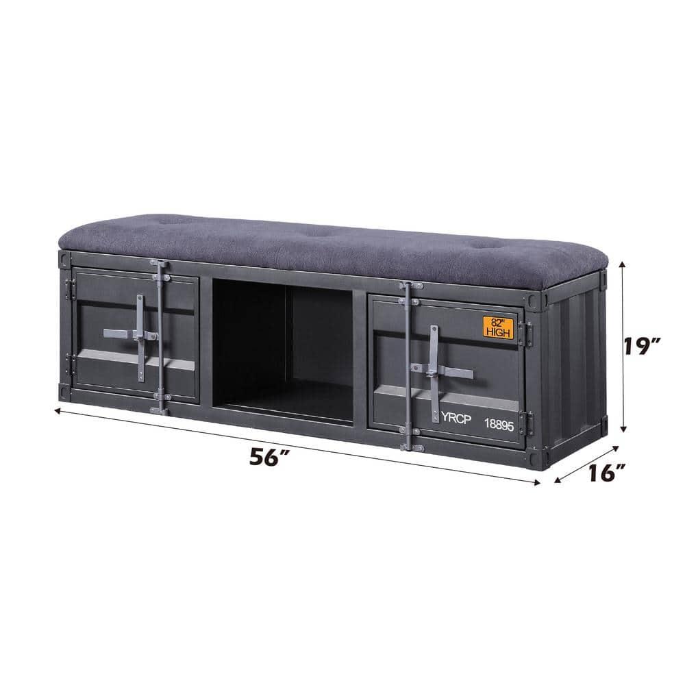 Acme Cargo Fabric Upholstered Storage Bench