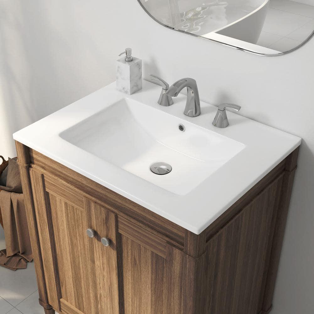 Tucson 24" W x 18" D Vitreous China Vanity Top Sink in White (Sink Only, w/o Vanity)