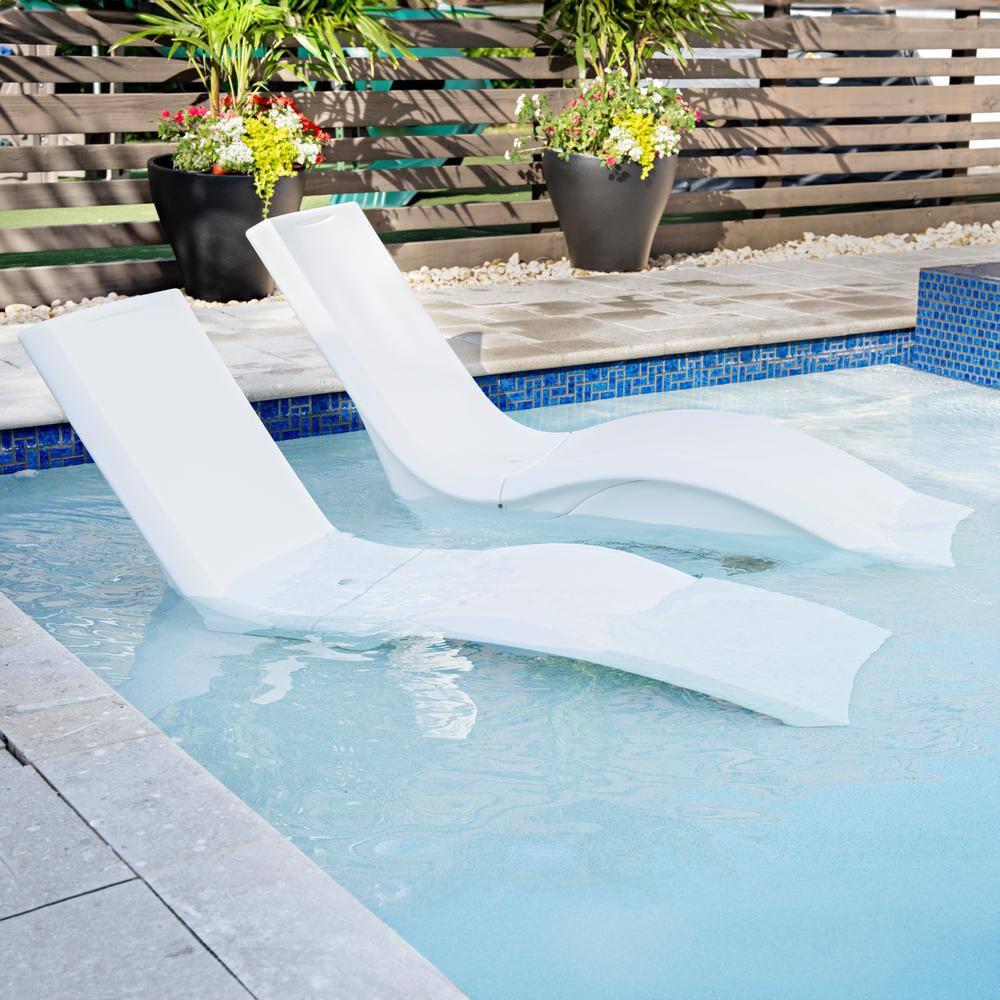 Step2 Step2 White Weighted Vero Pool Lounger and Patio Chaise