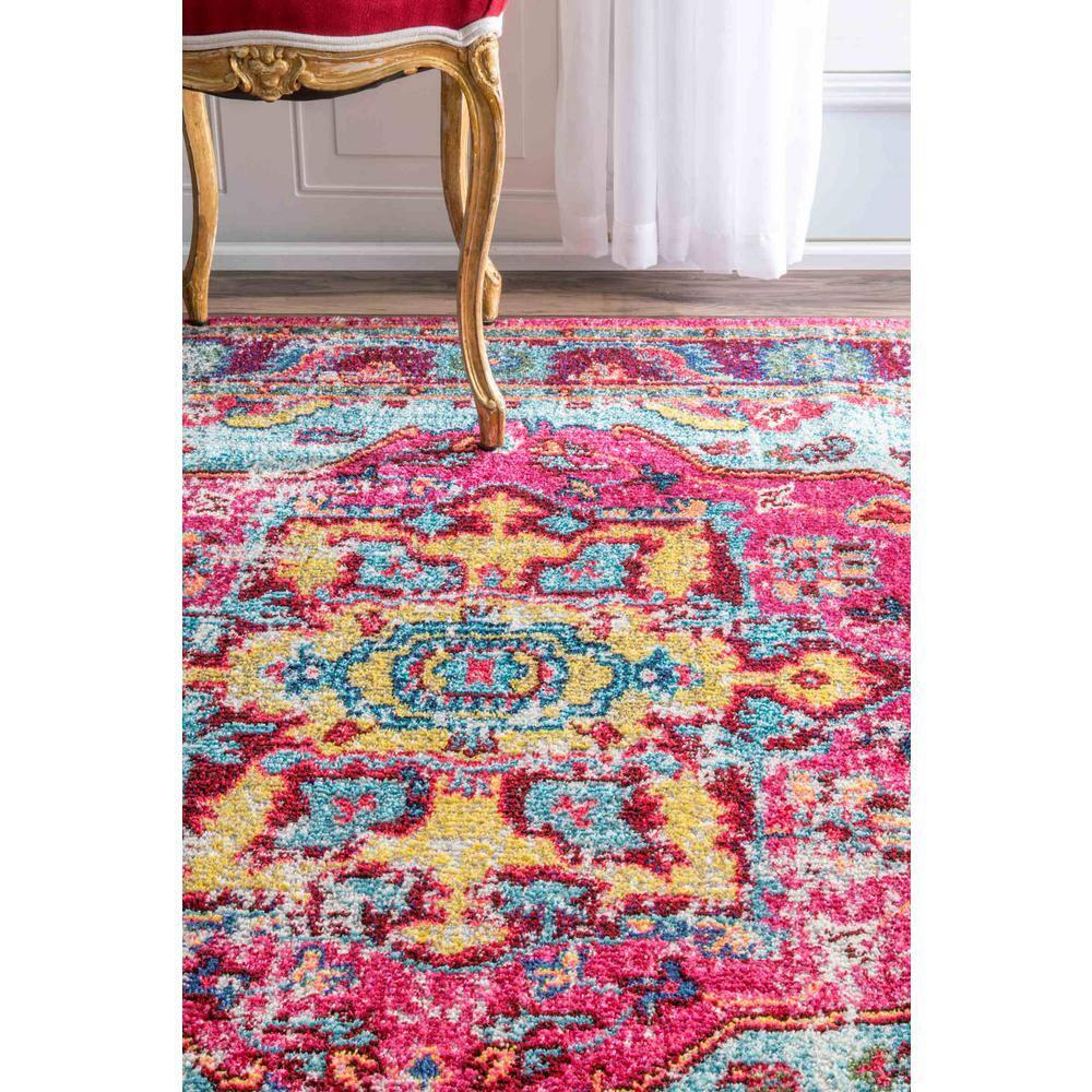 nuLOOM 12'x15' Vintage Corbett Area Rug: Bohemian Medallion, Multicolor, Low Pile, Machine Made, Indoor Use