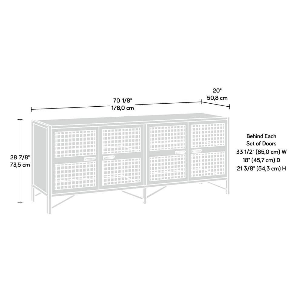 Sauder Boulevard Café TV Stand for TV's up to 70", Vintage Oak Finish