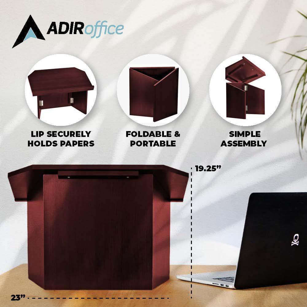 AdirOffice Adiroffice Foldable Tabletop Podium Presentation Lectern