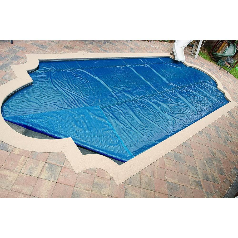 SunHeater Durable Trimmable Water Resistant Pool Covers, Blue, 14' x 28'