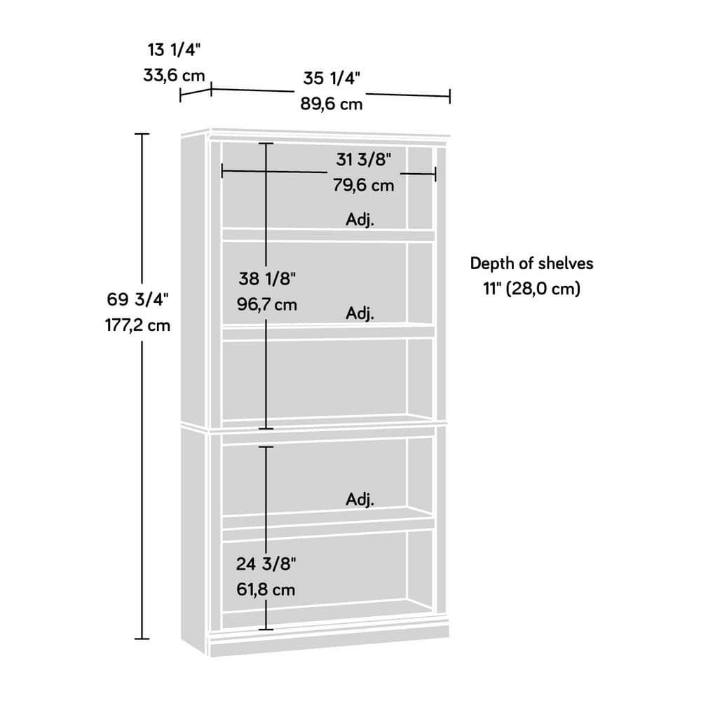 Sauder 5 Shelf Bookcase Mo 3A