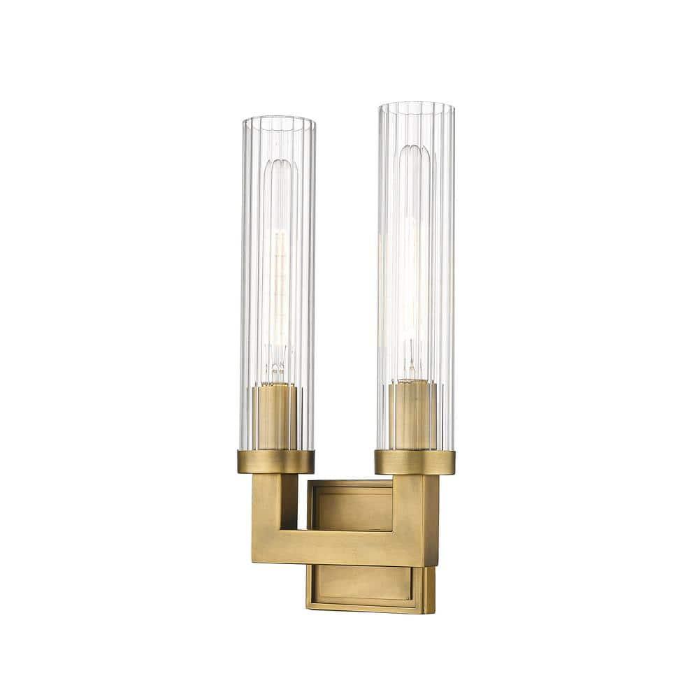 Z-Lite Beau 2 - Light Wall Light in  Rubbed Brass