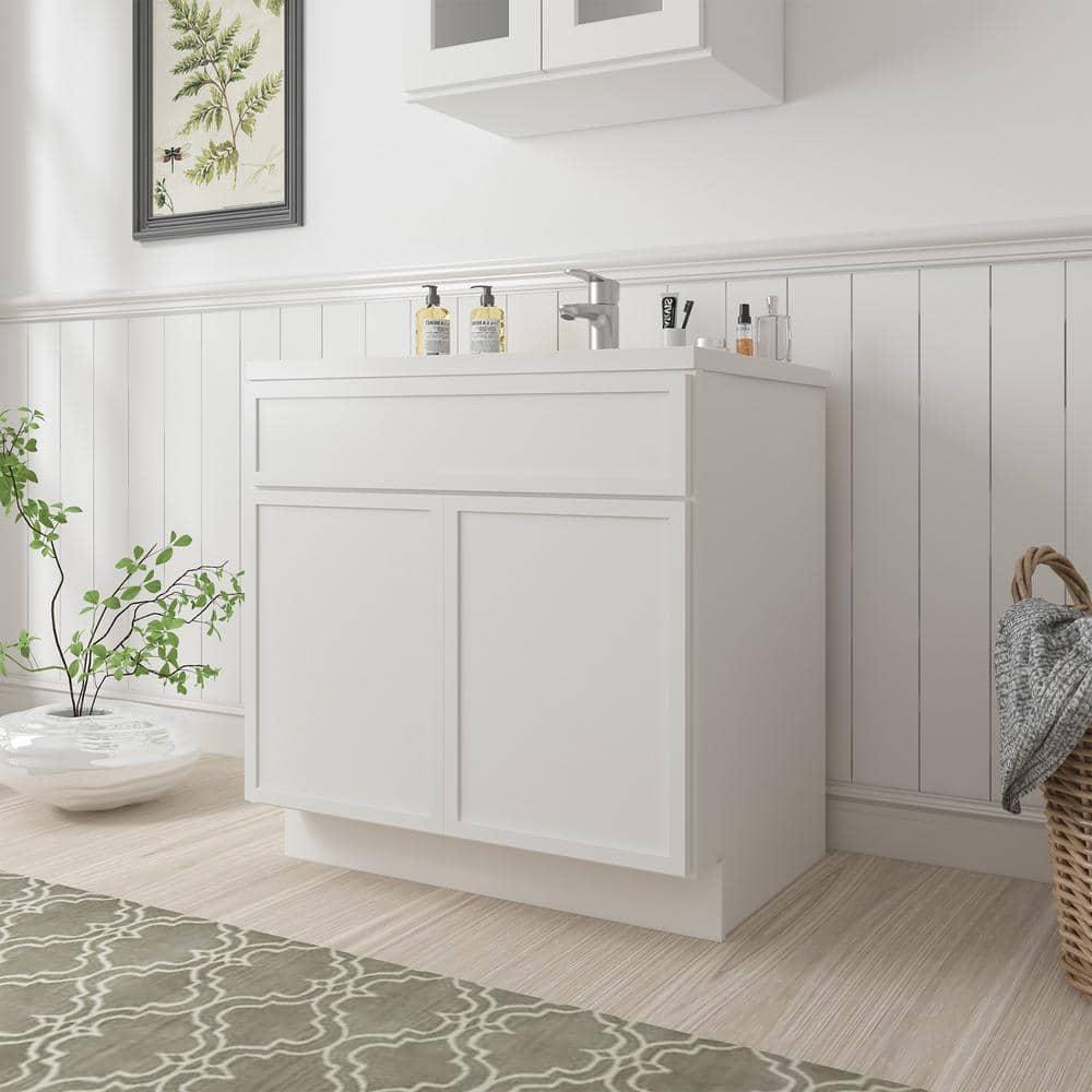 36" W Birch Plywood Freestanding Single Base Storage Cabinet with Soft Close Door