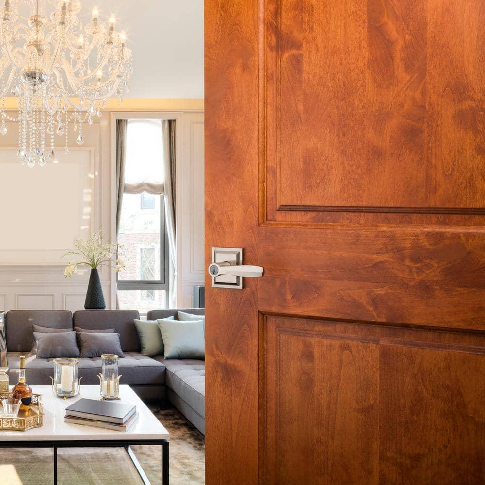 Baldwin Torrey Low Profile Rose Keyed Entry Lever Featuring Smartkey in SN