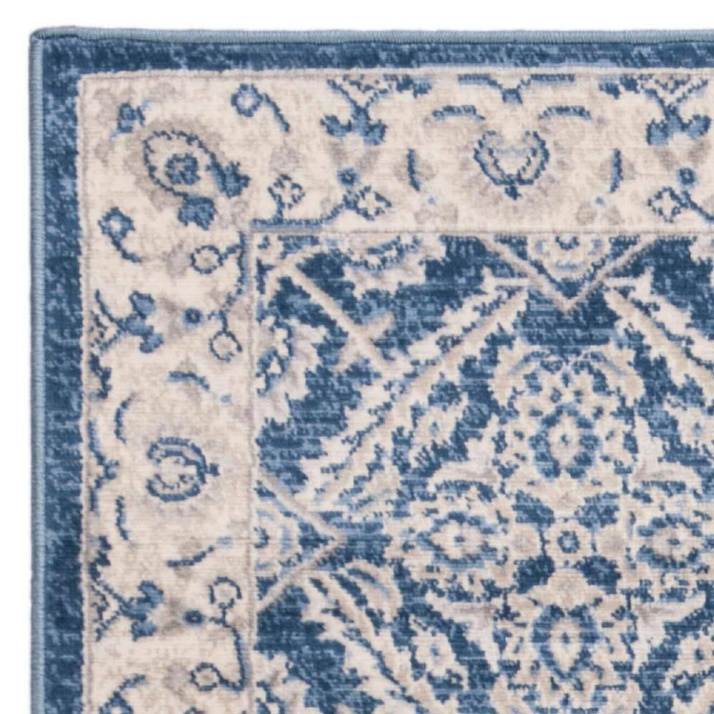 SAFAVIEH Brentwood Brandy Floral Geometric Area Rug, 3' x 5', Navy/Cream