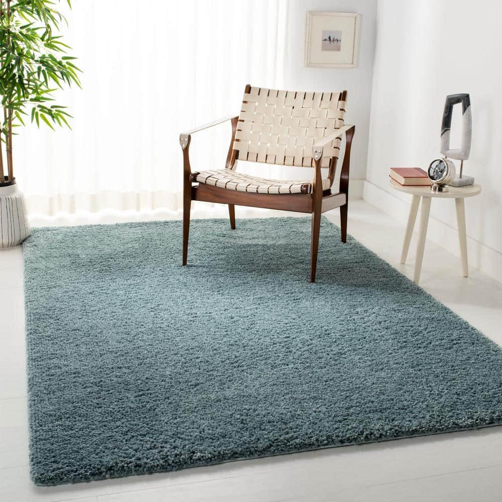 August Shag 900 AUG900 Power Loomed Indoor Area Rug - Aqua - 8'x10' - Safavieh